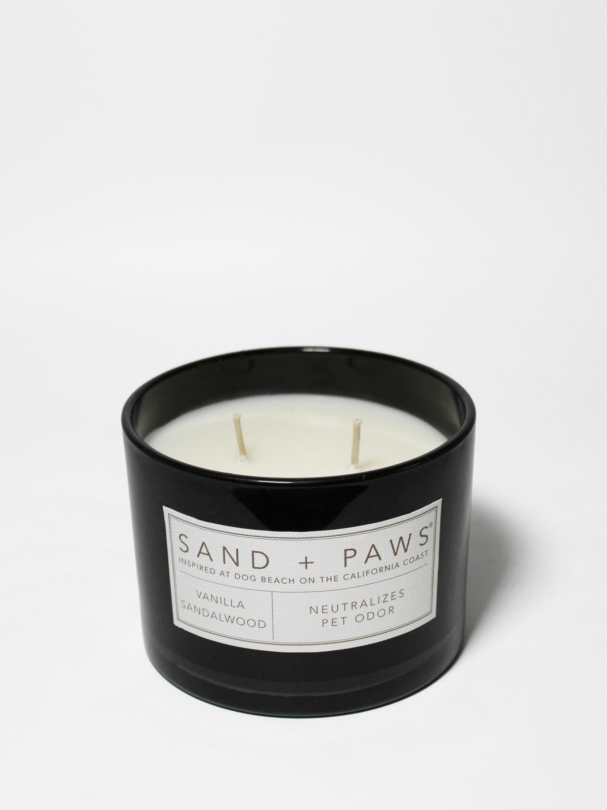 Sand + Paws Vanilla Sandalwood 12 oz scented candle