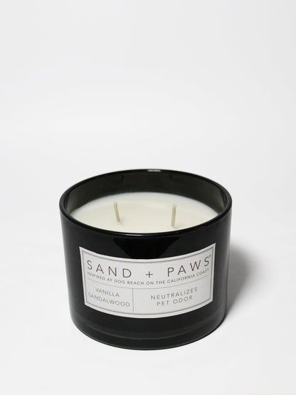 Sand + Paws Vanilla Sandalwood 12 oz scented candle
