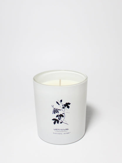 White Flowers Natural Home 11.5 oz scented candle