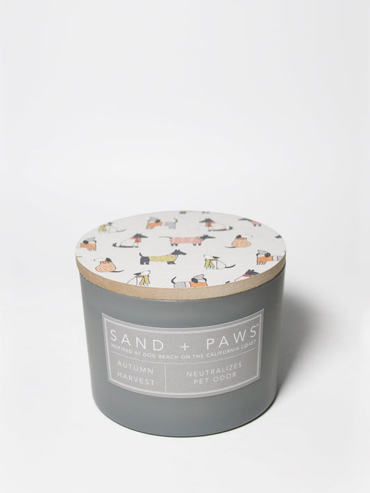 Sand + Paws Autumn Harvest 12 oz scented candle